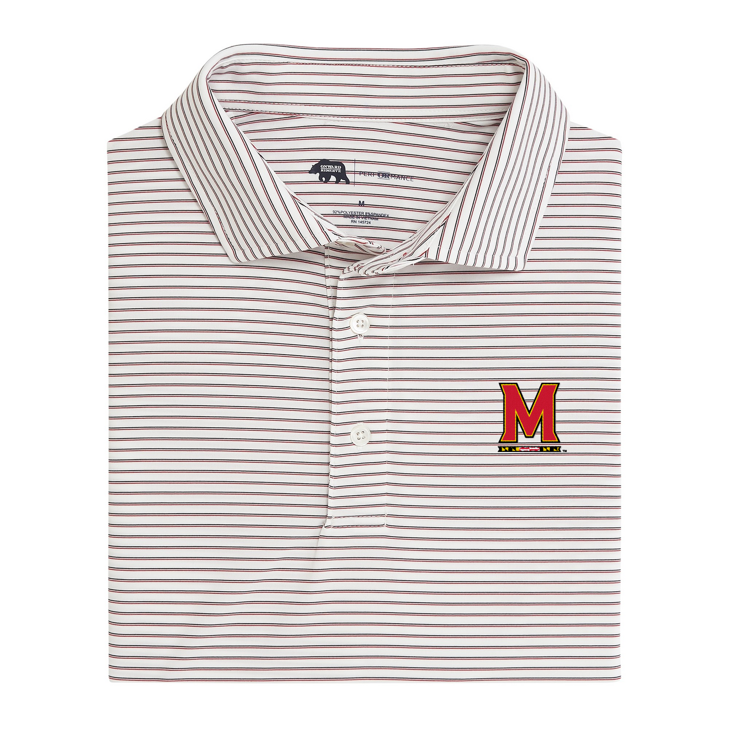 Maryland M Scout Stripe Performance Polo