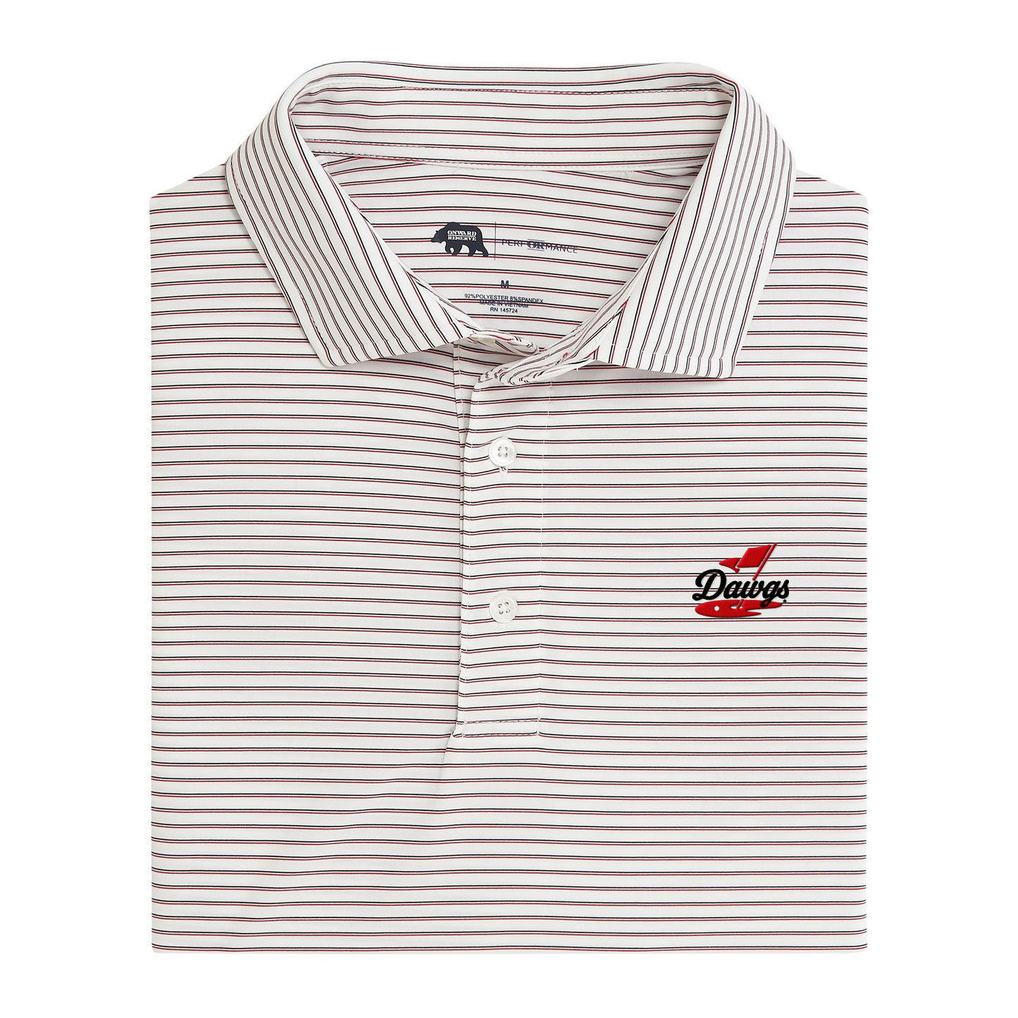 UGA Dawgs Golf Scout Stripe Performance Polo