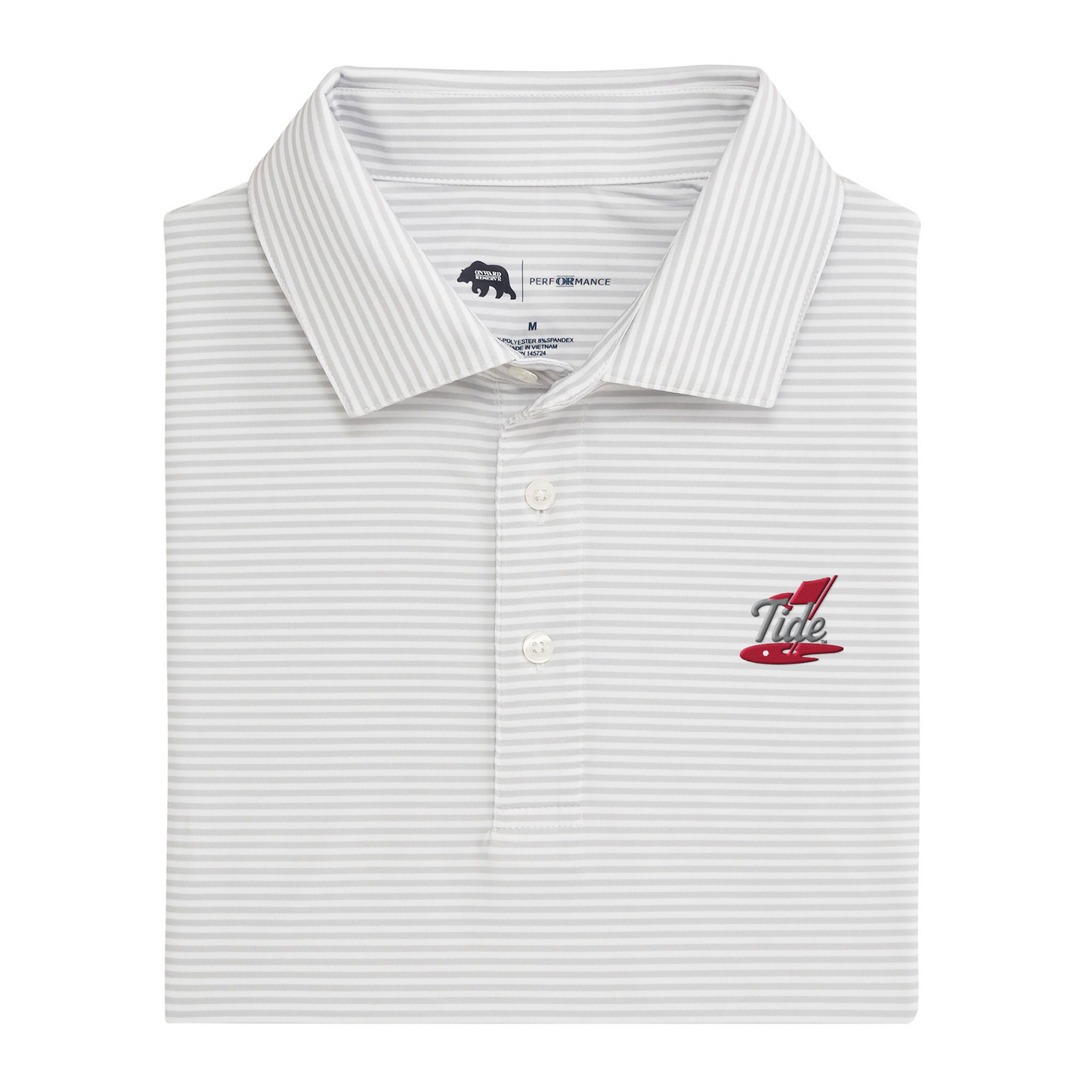 Alabama Tide Golf Echo Stripe Performance Polo