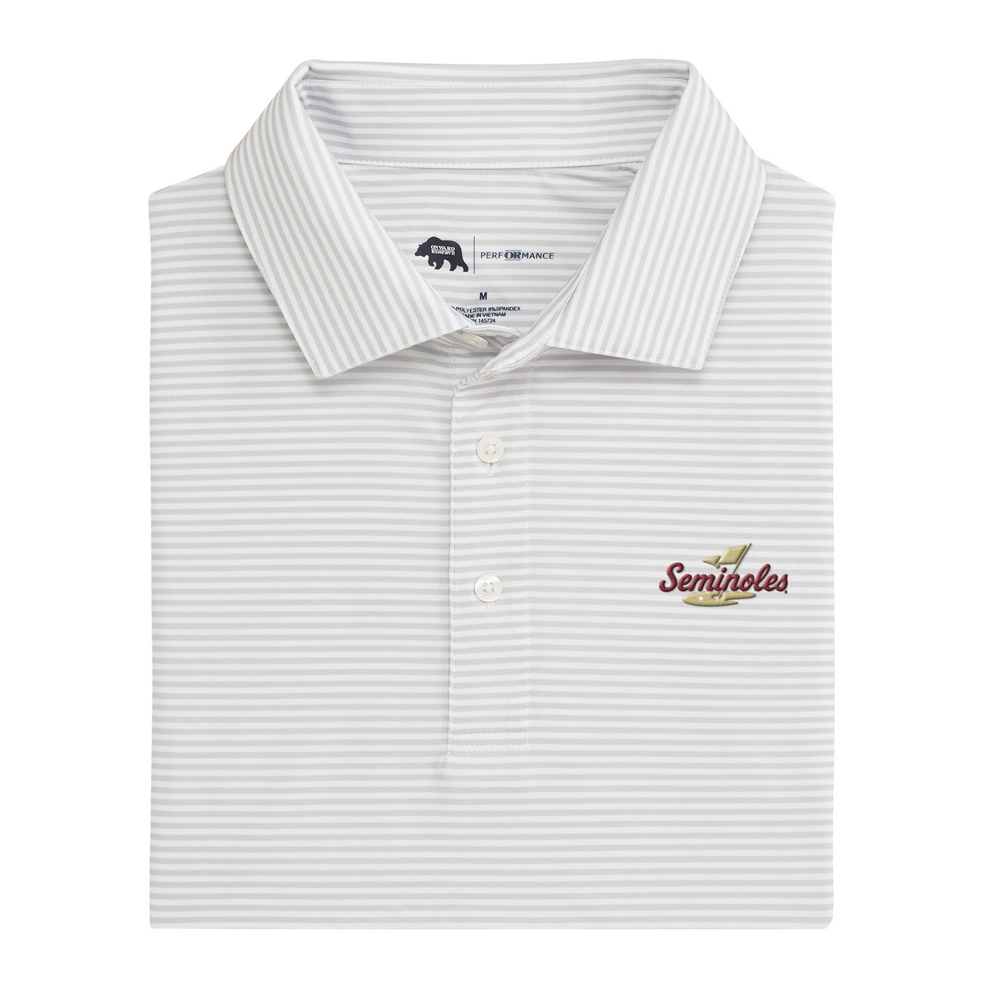 FSU Seminoles Golf Echo Stripe Performance Polo