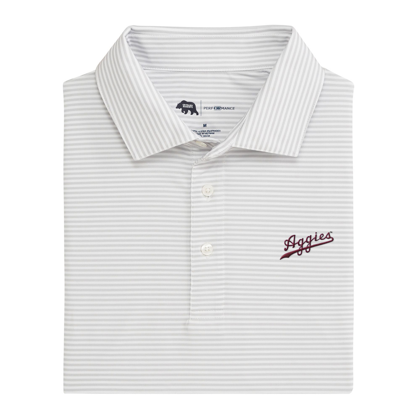 Texas A&M Aggies Script Echo Stripe Performance Polo