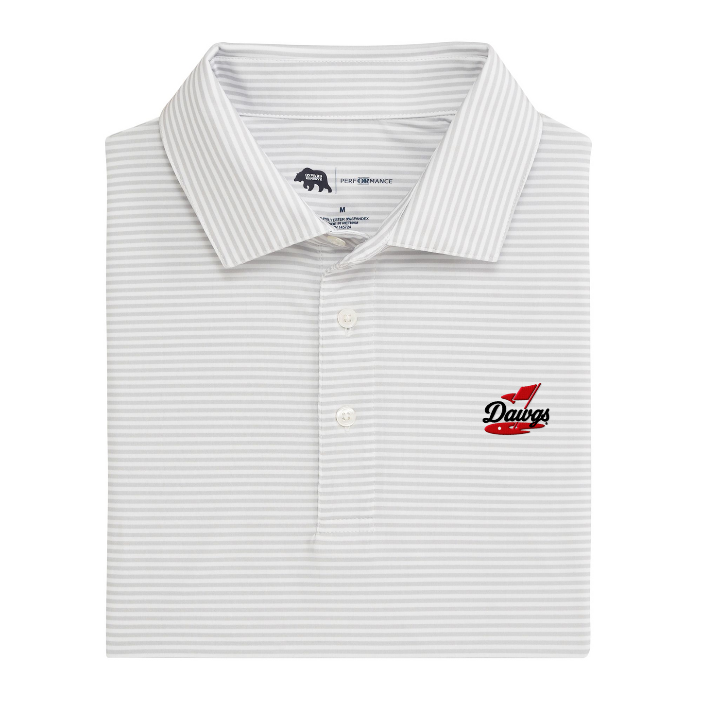 UGA Dawgs Golf Echo Stripe Performance Polo