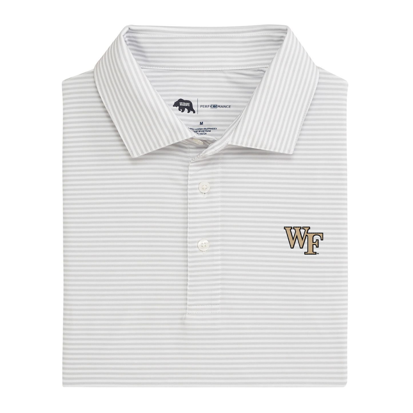 Wake Forest WF Echo Stripe Performance Polo
