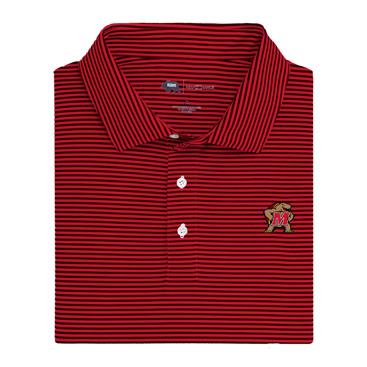 Maryland Terrapin Echo Stripe Performance Polo