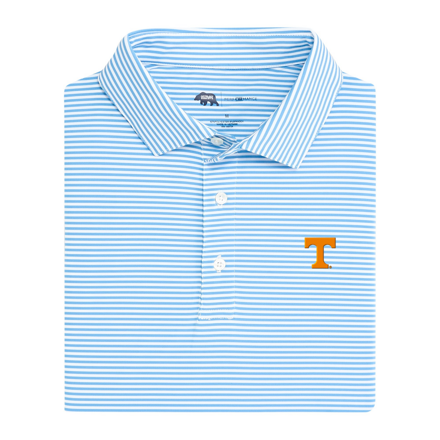 Tennessee Power T Echo Stripe Performance Polo