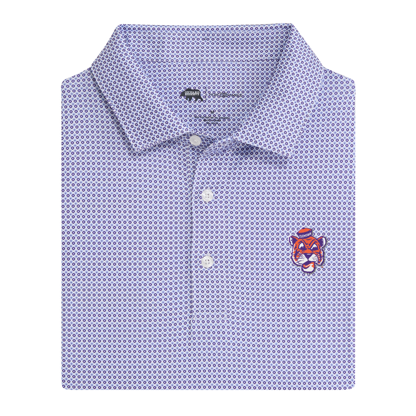 Clemson Vintage Sailor Tiger League Printed Performance Polo