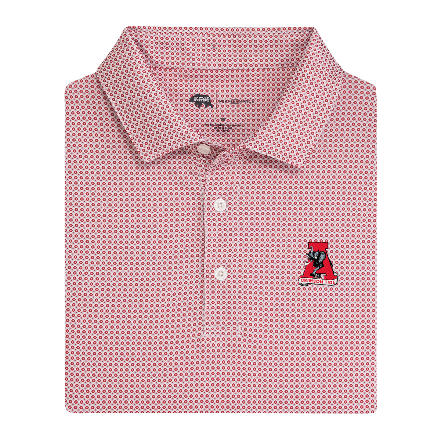 Alabama Vintage A League Printed Performance Polo