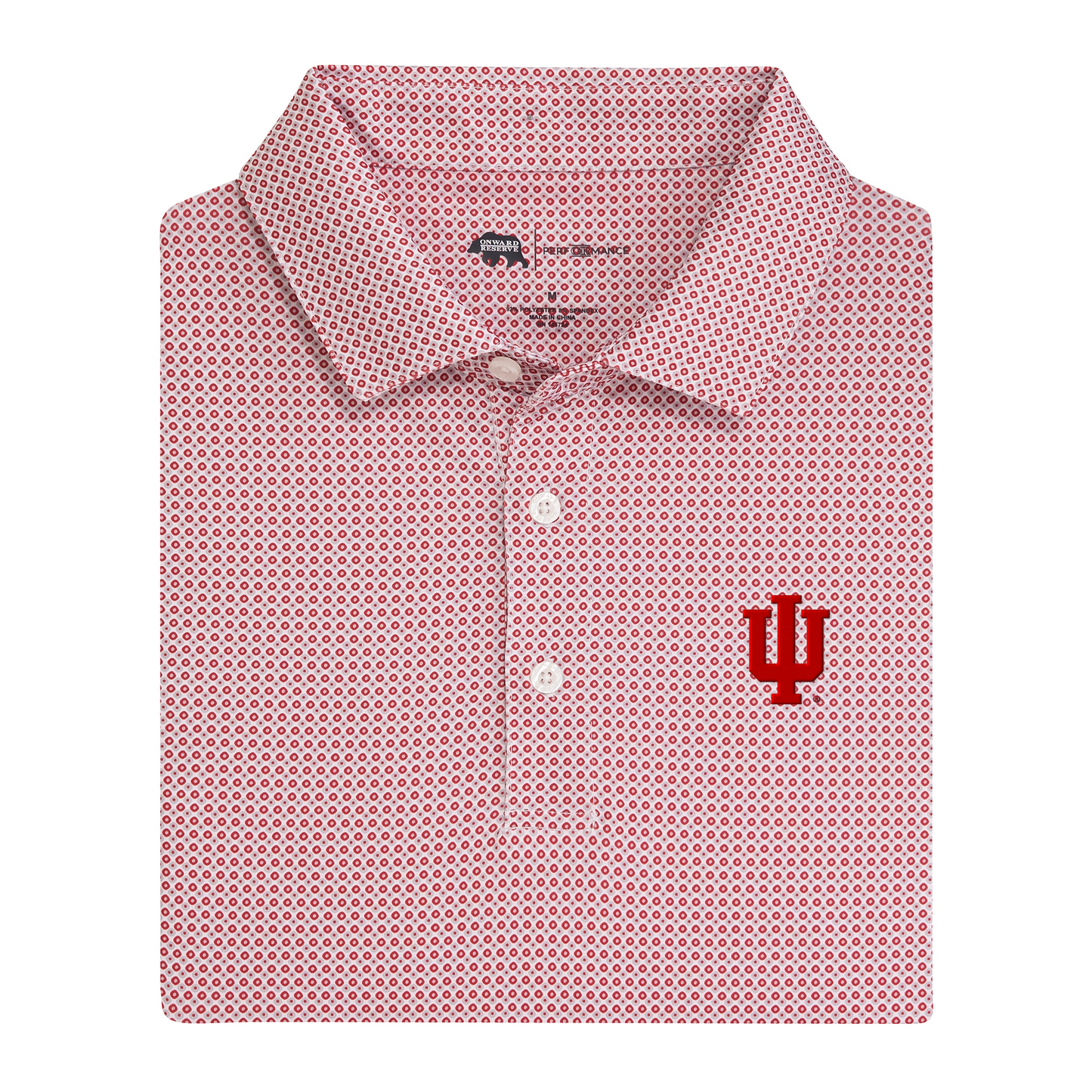 Indiana IU League Printed Performance Polo