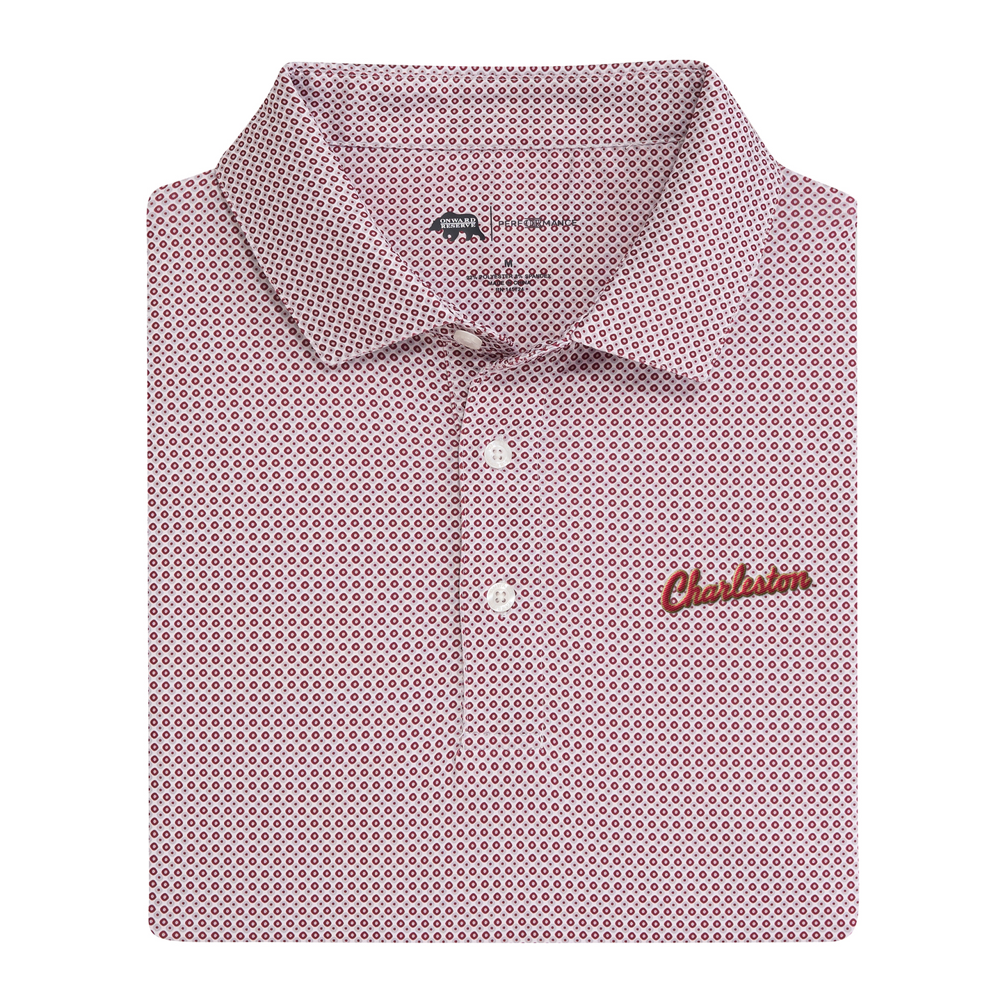 College of Charleston Script League Printed Performance Polo