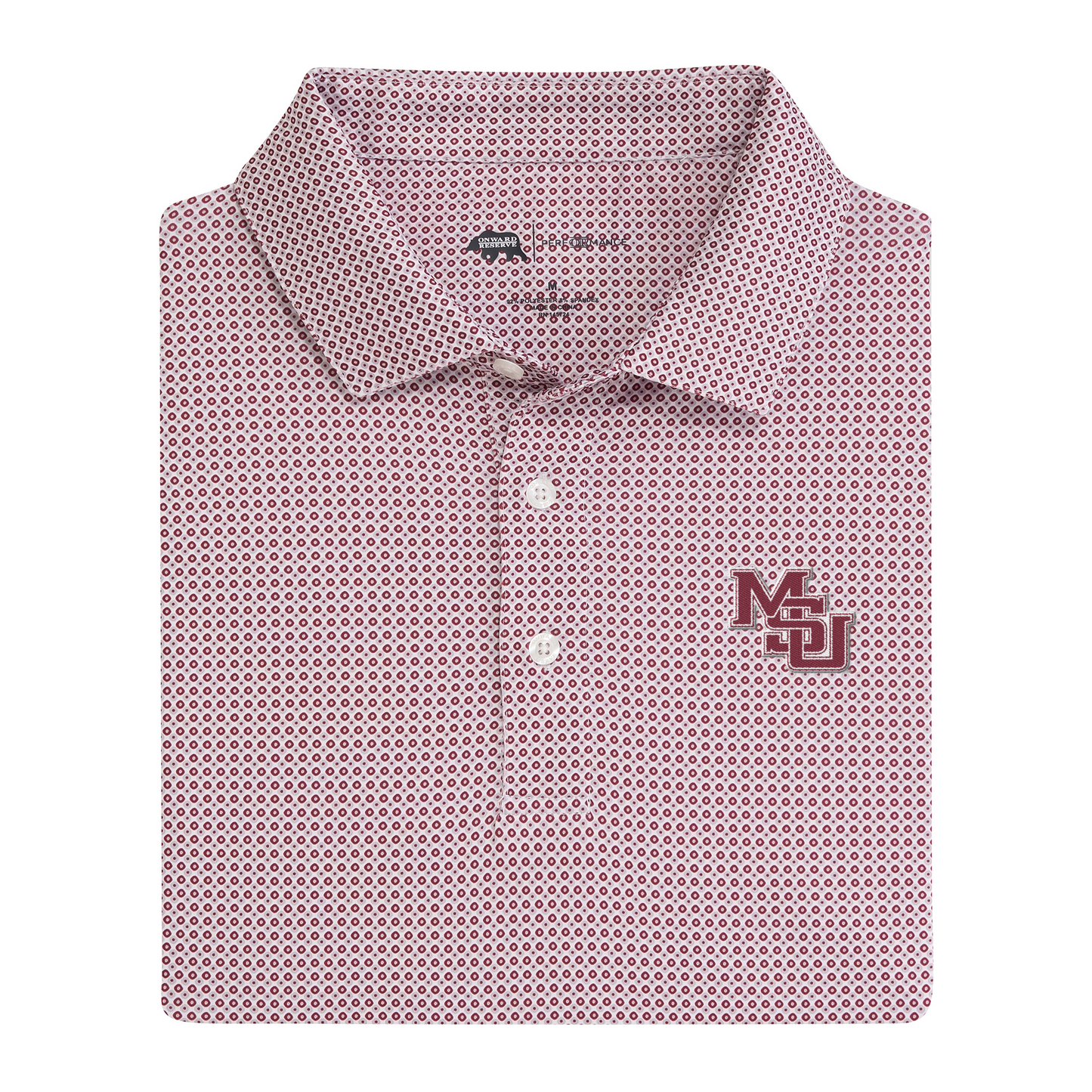 Mississippi State Vintage MSU League Printed Performance Polo