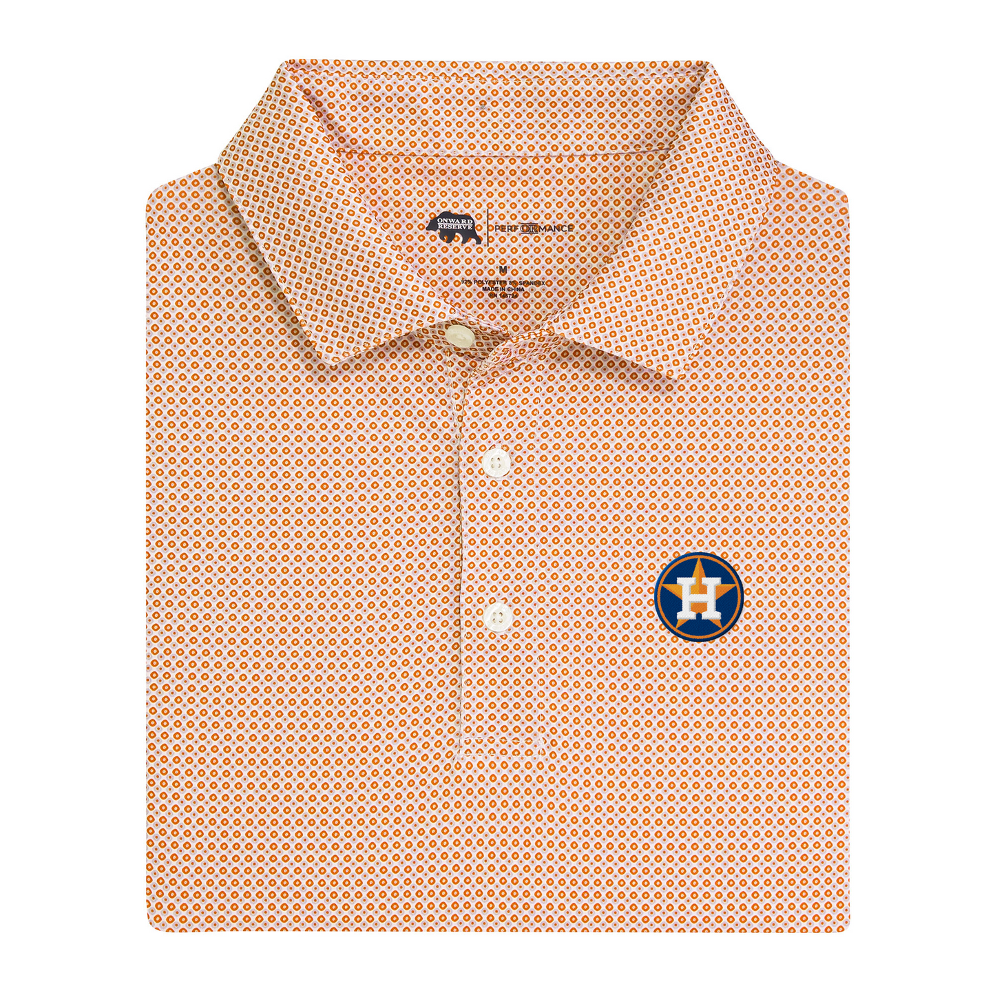 Astros Circle Star League Printed Performance Polo
