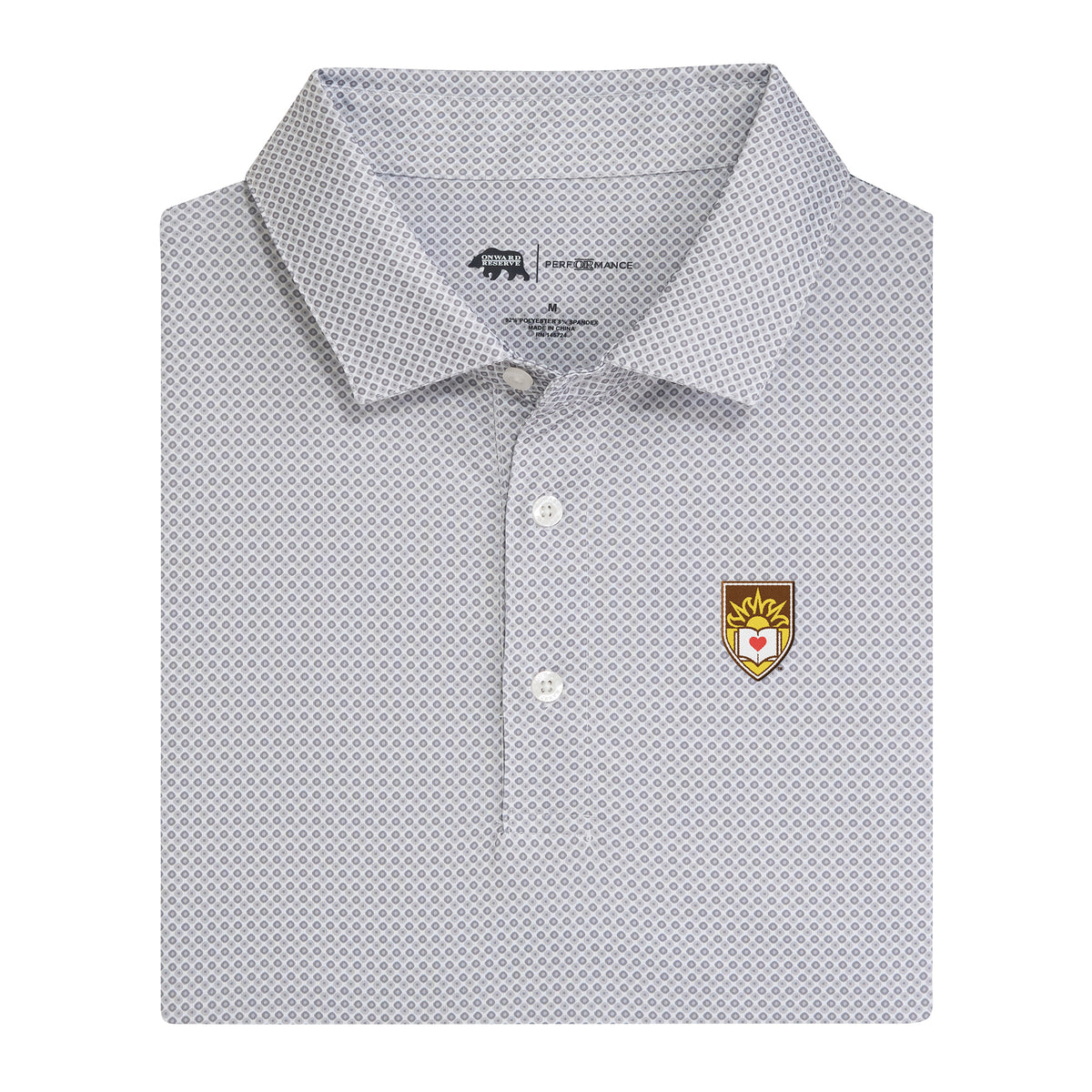 Lehigh Crest League Printed Performance Polo - Nine Iron