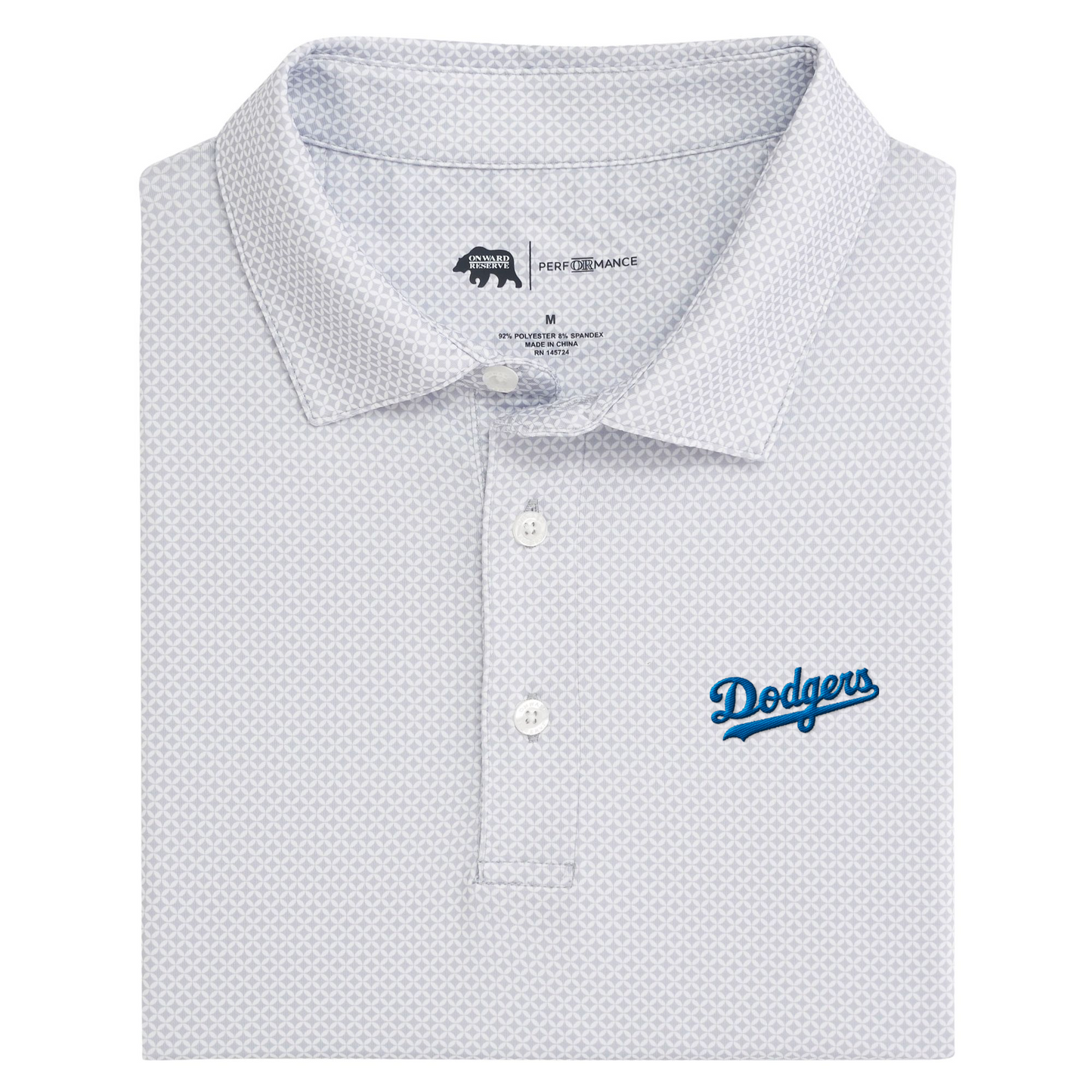 Dodgers Script Scope Printed Performance Polo