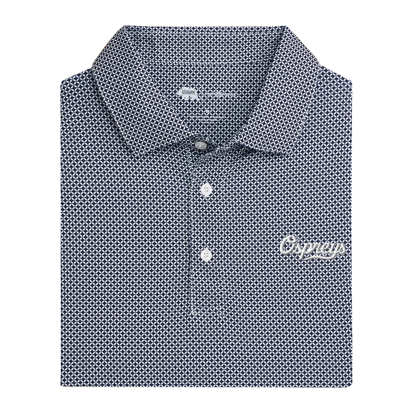North Florida Ospreys Script Scope Printed Performance Polo