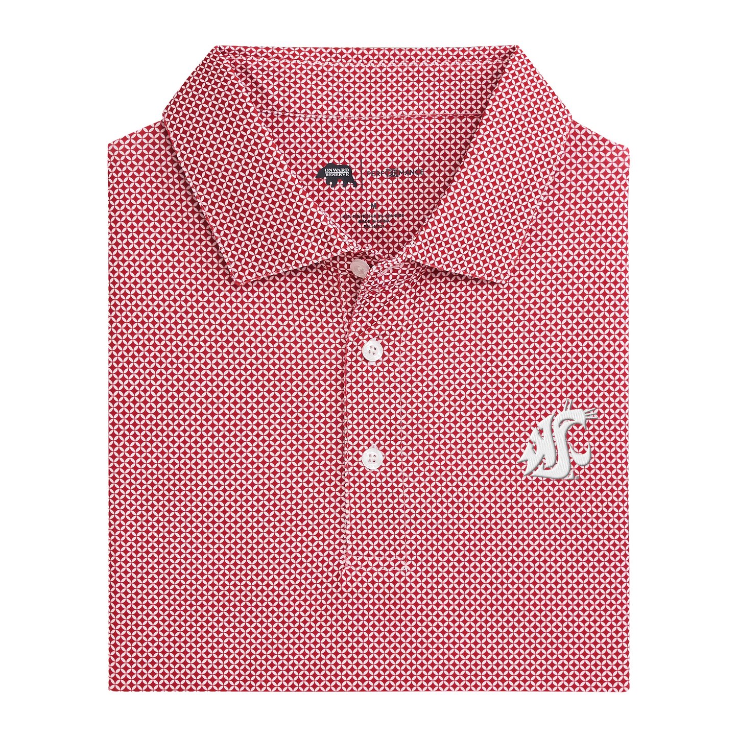 Washington State Cougar Scope Printed Performance Polo