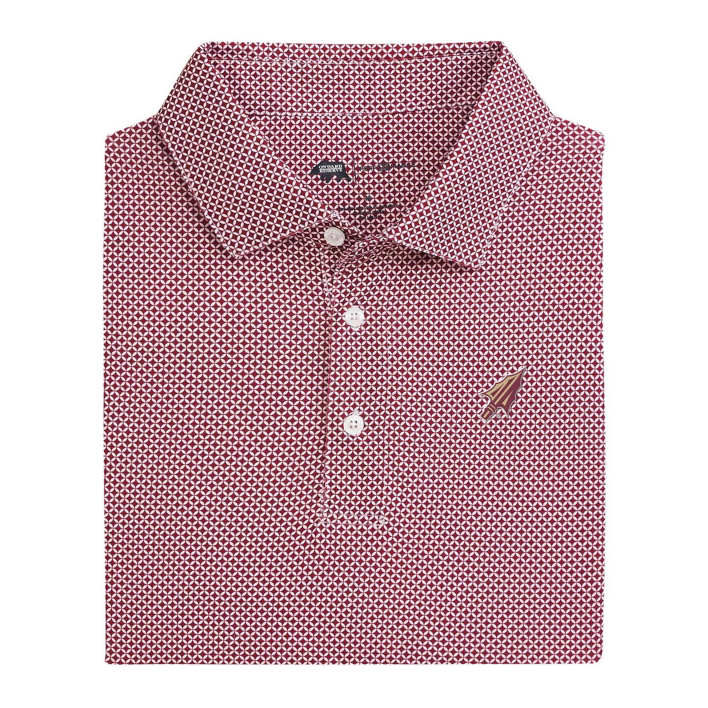 FSU Spearhead Scope Printed Performance Polo - Maroon