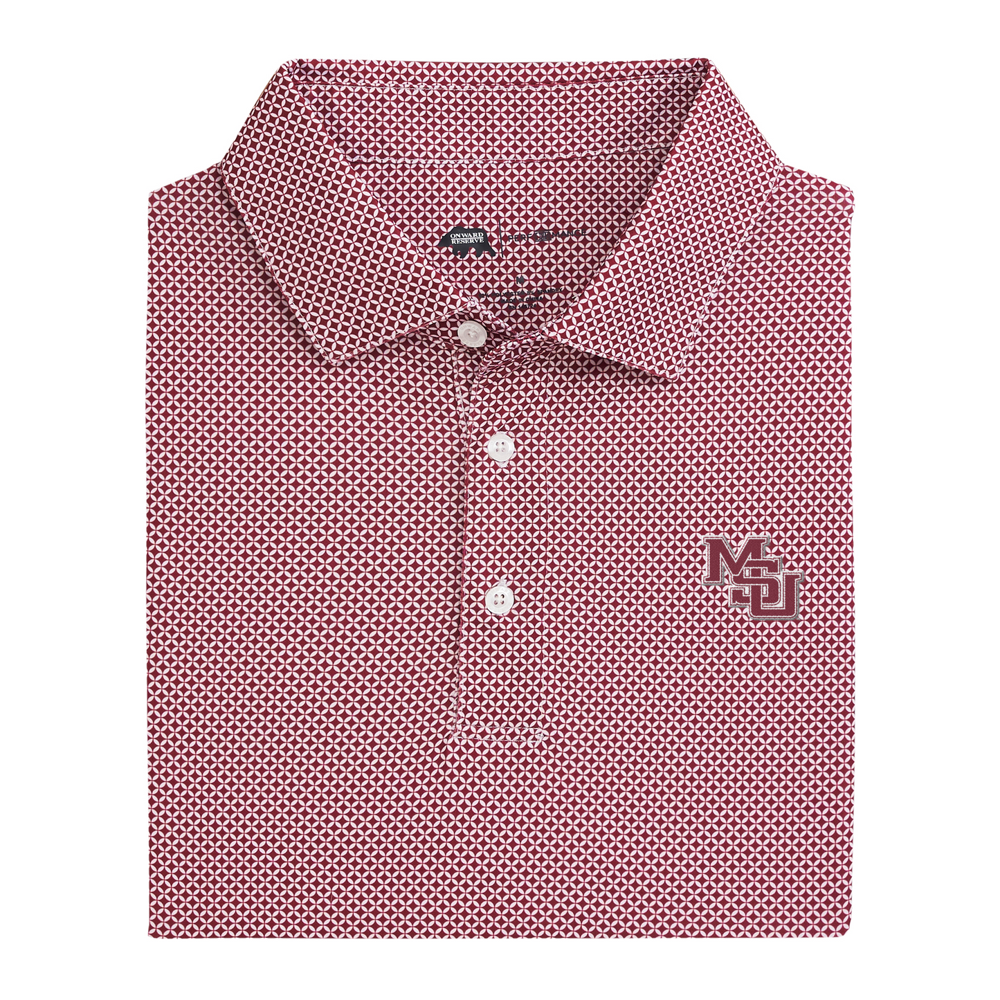 Mississippi State Vintage MSU Scope Printed Performance Polo