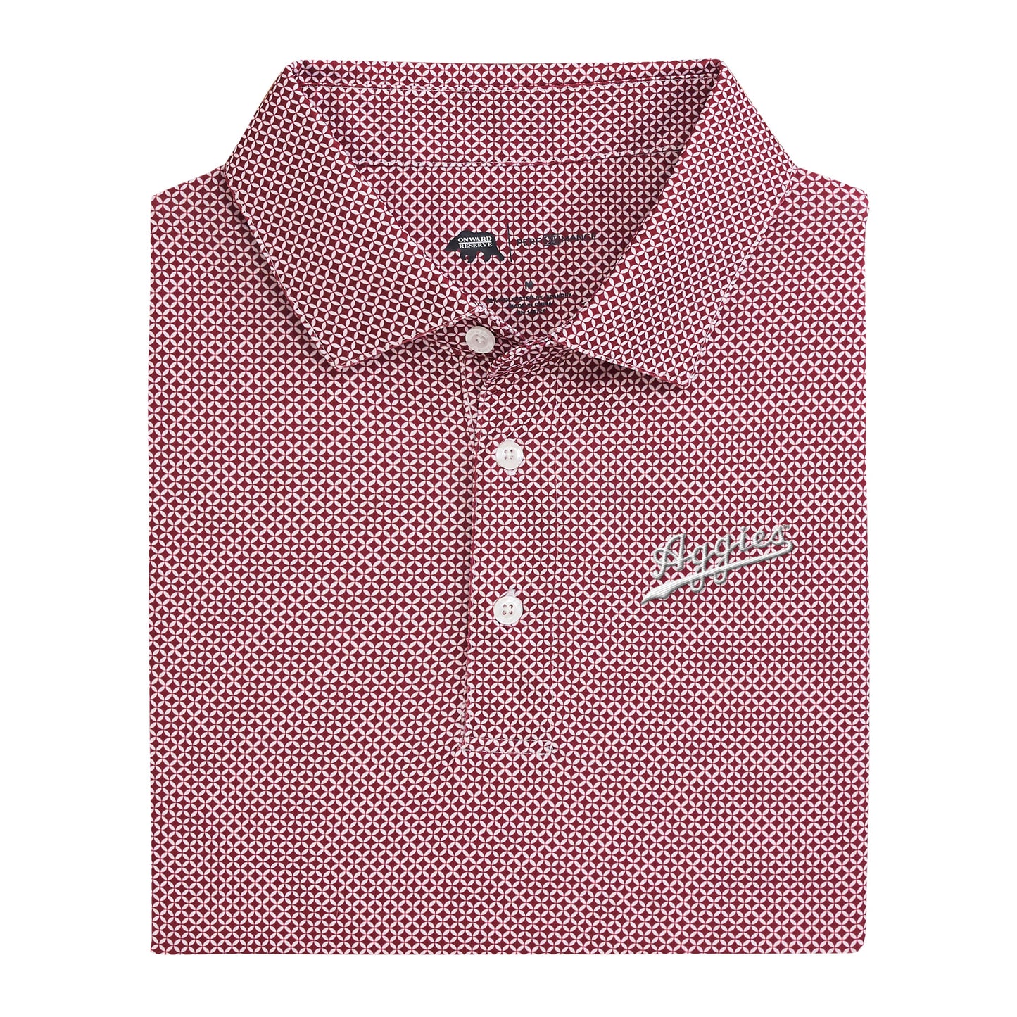 Texas A&M Aggies Script Scope Printed Performance Polo - Maroon