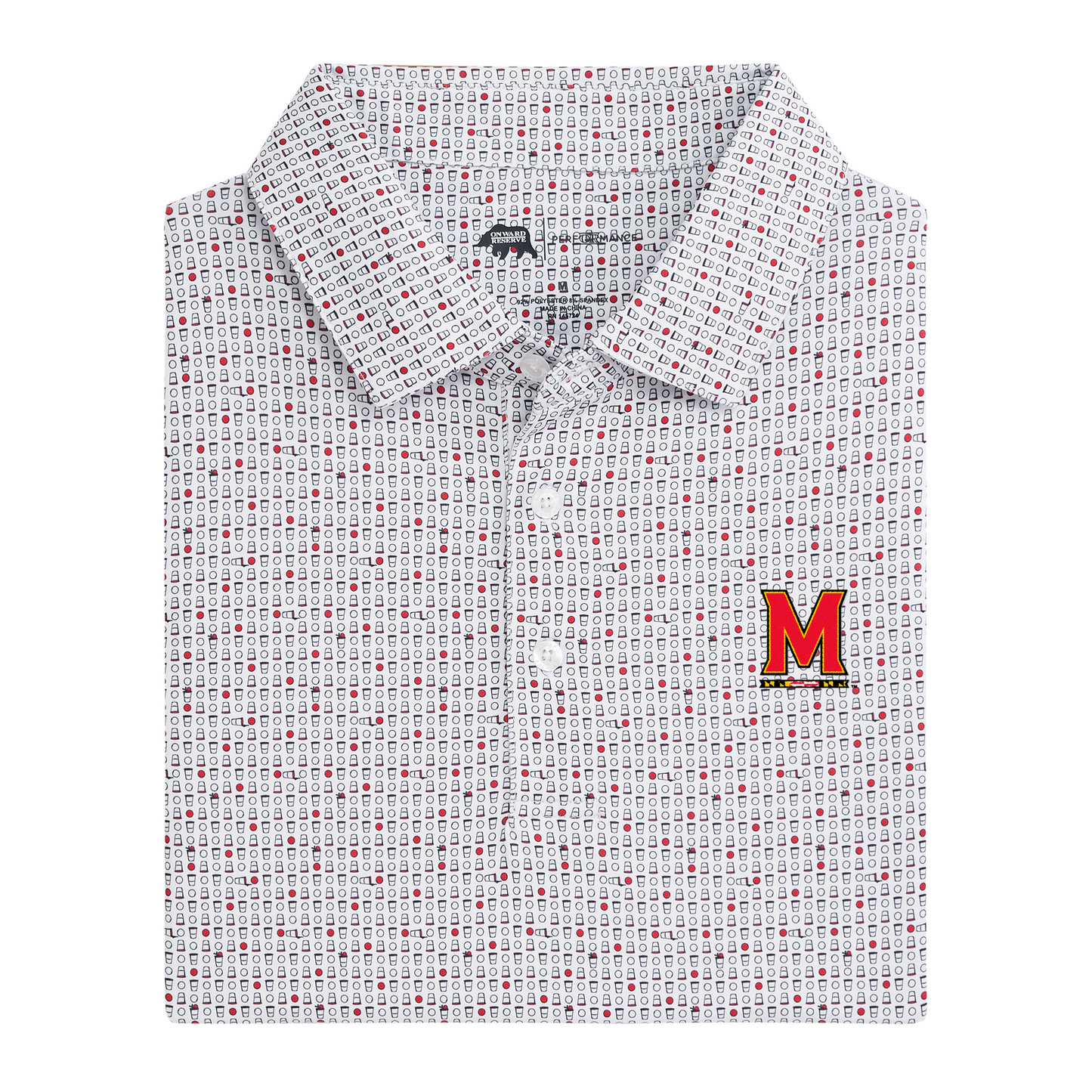 Maryland Terrapin Tailgate Games Printed Performance Polo