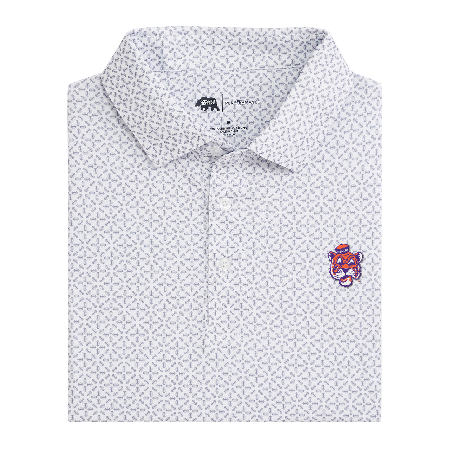 Clemson Vintage Sailor Tiger Gameday Printed Performance Polo