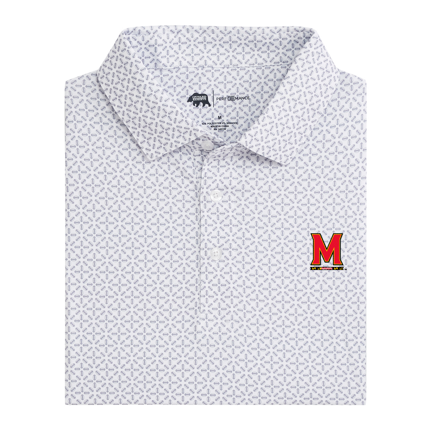 Maryland M Gameday Printed Performance Polo