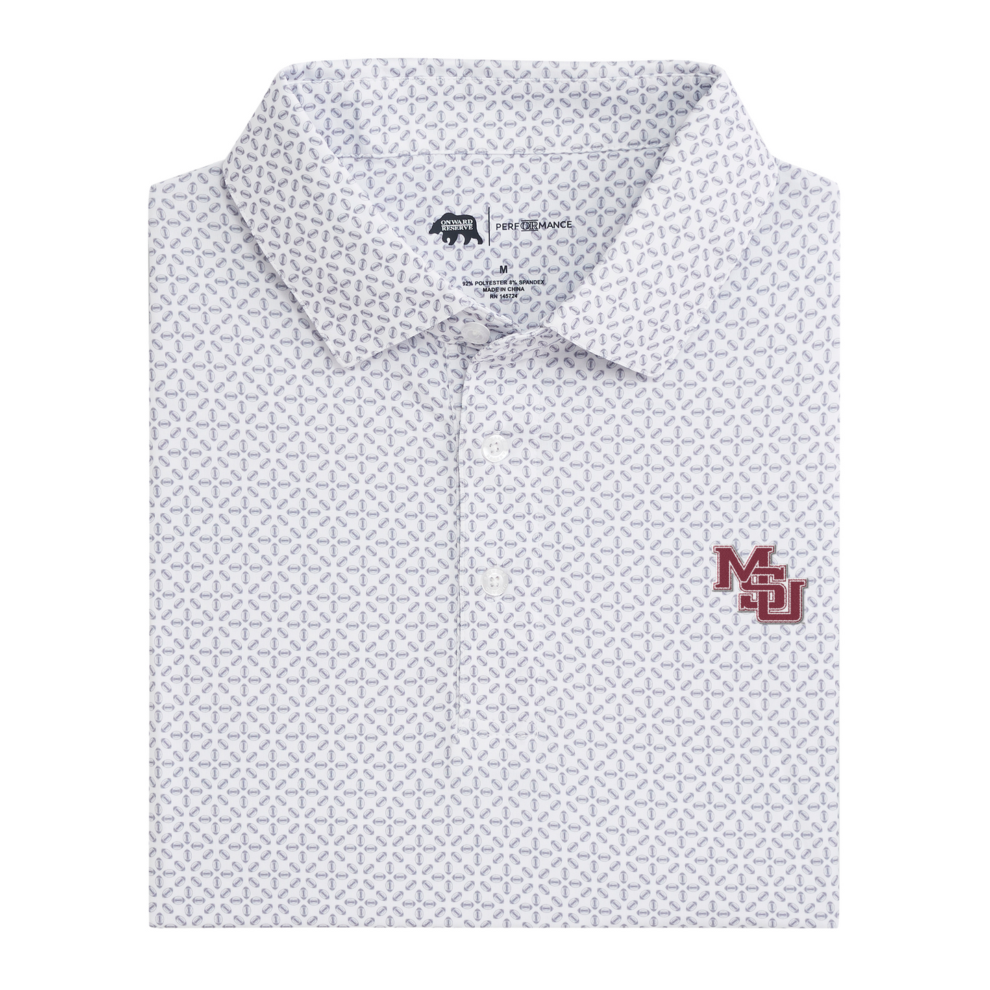 Mississippi State Vintage MSU Gameday Printed Performance Polo
