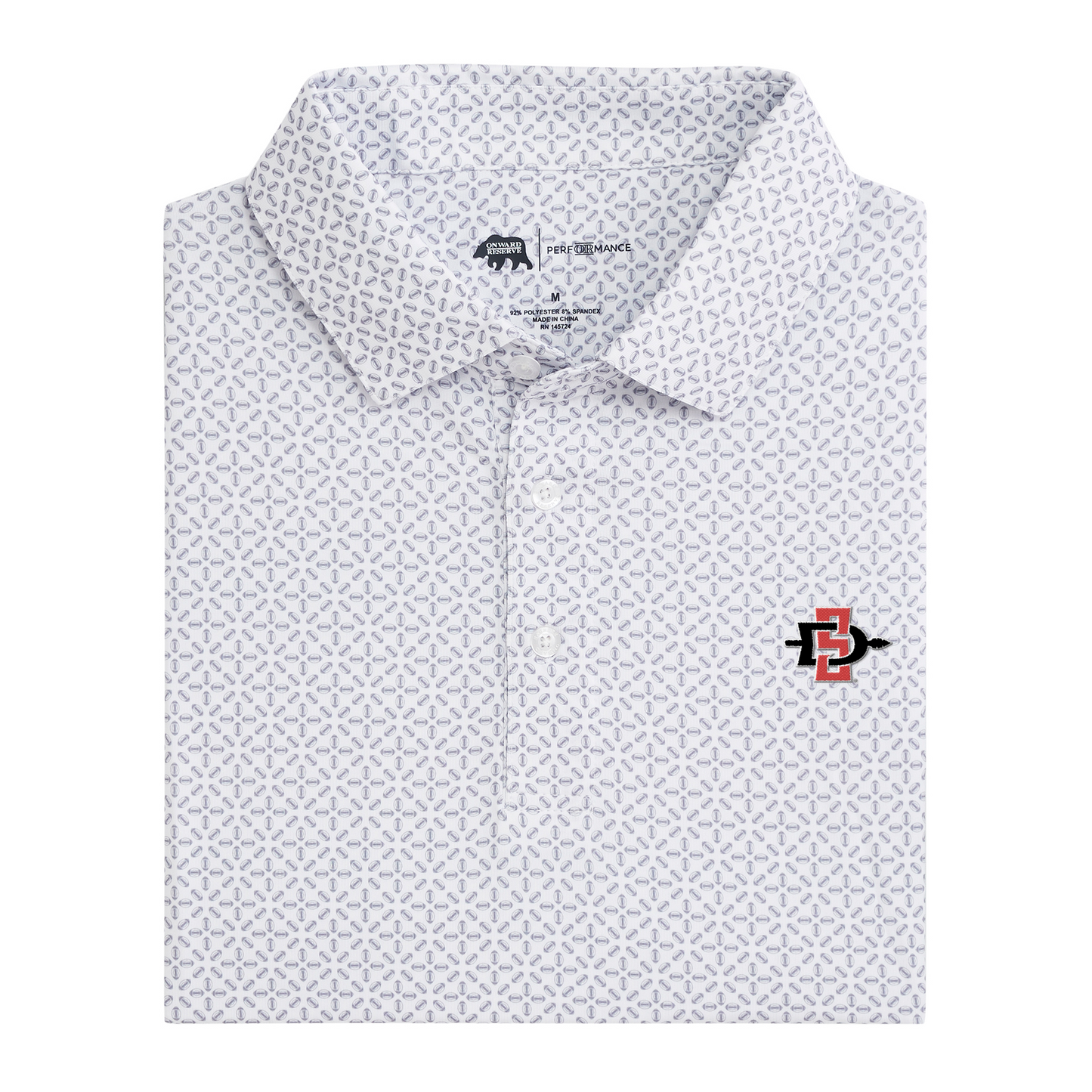 San Diego State SD Gameday Printed Performance Polo
