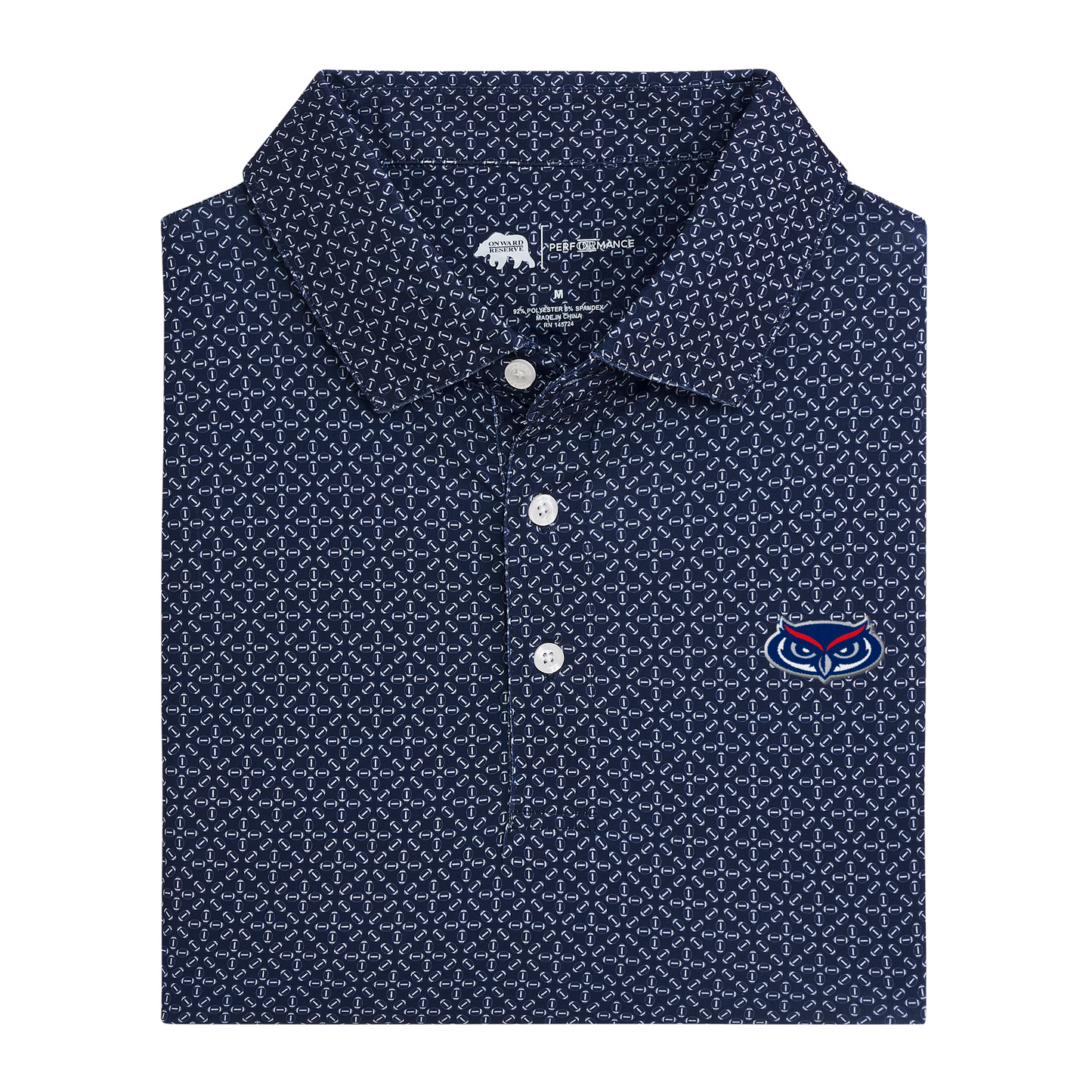 Florida Atlantic Owl Gameday Printed Performance Polo
