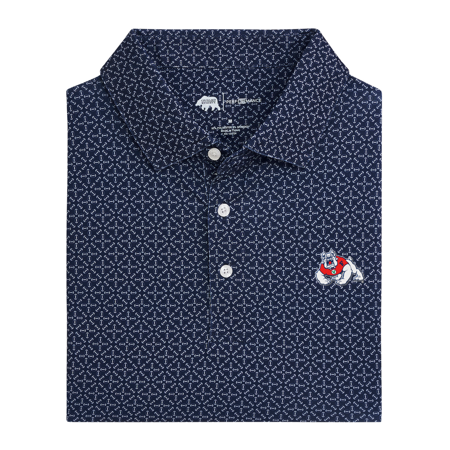 Fresno State Bulldog Gameday Printed Performance Polo
