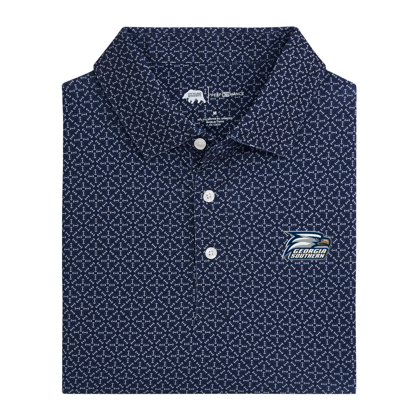 Georgia Southern Eagle Head Gameday Printed Performance Polo