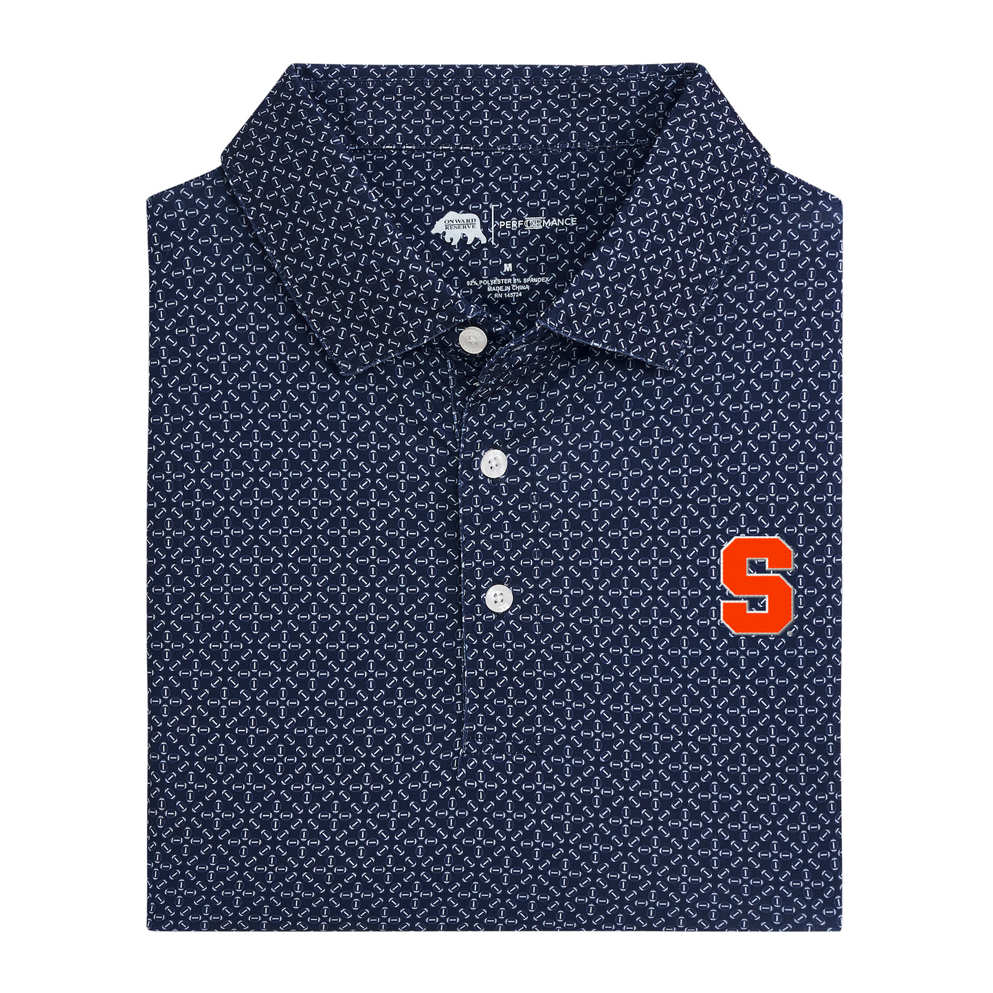 Syracuse Block S Gameday Printed Performance Polo