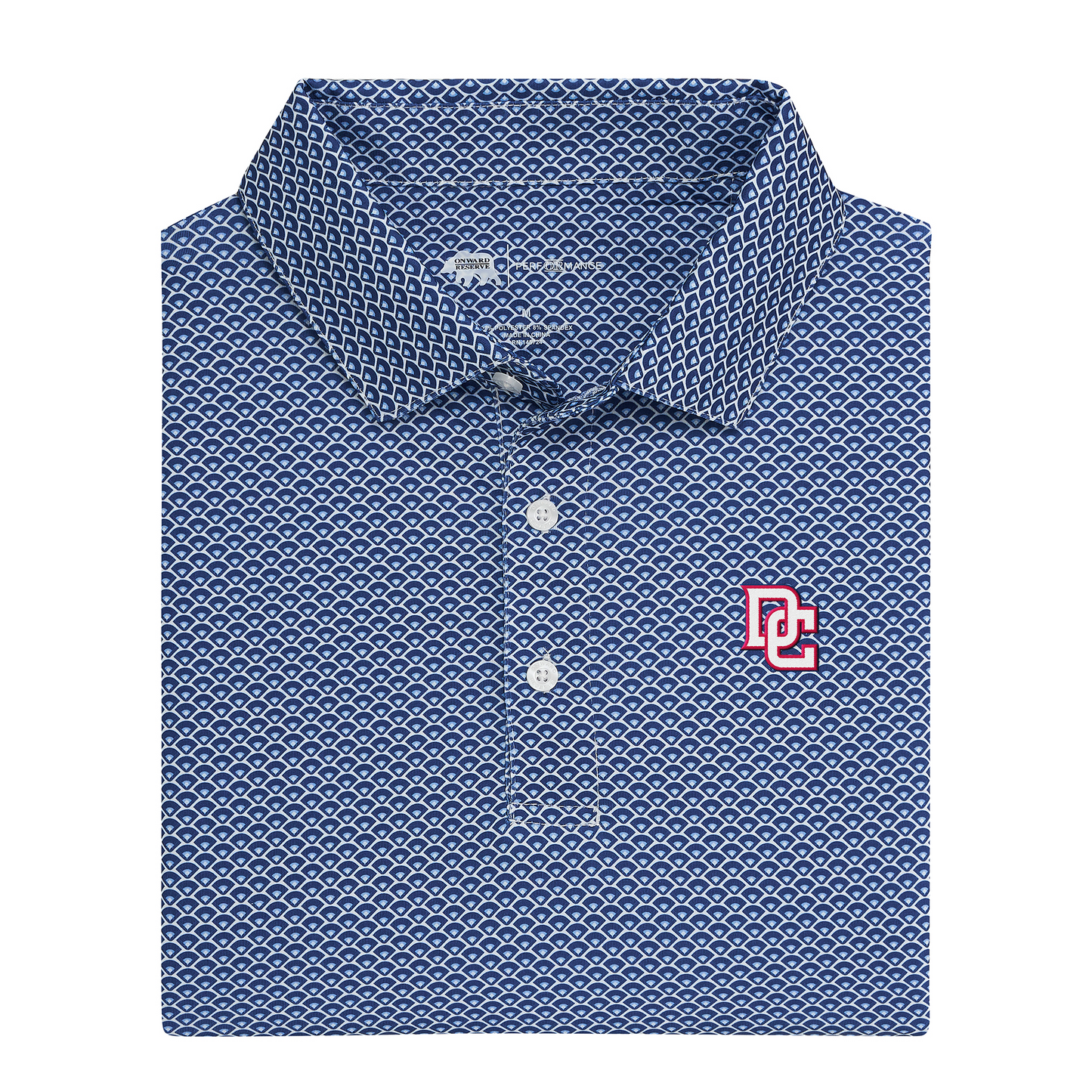 Nationals DC Home Team Printed Performance Polo - Classic Navy