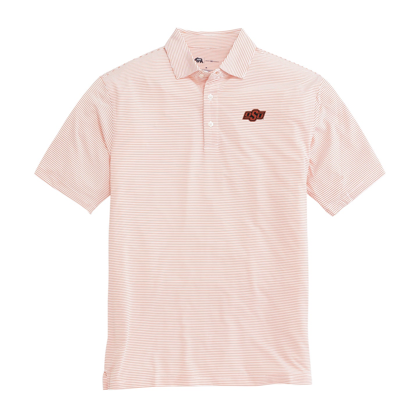 Oklahoma State Birdie Stripe Performance Polo - Orange