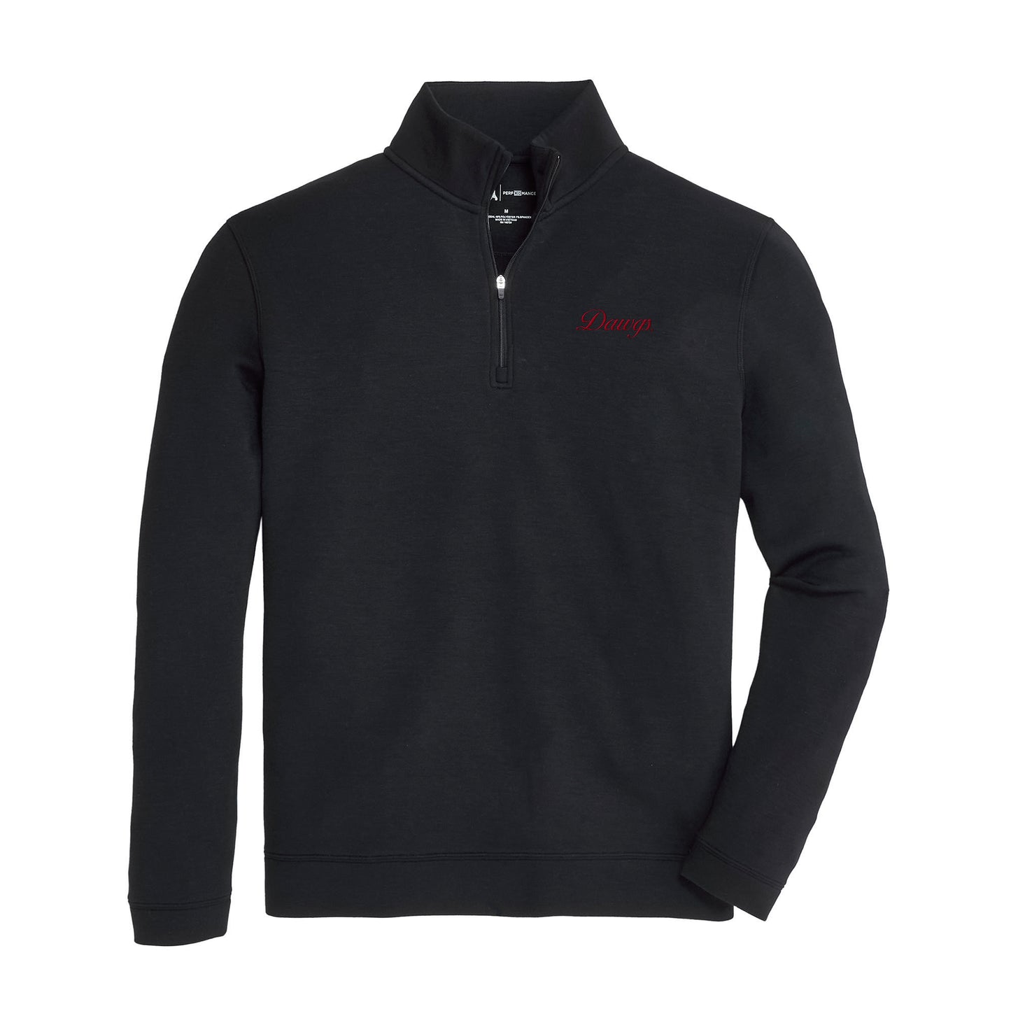 UGA Dawgs Vintage Script Yeager Performance Pullover - Red