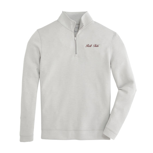 Roll Tide Vintage Script Yeager Performance Pullover - Mirage Grey