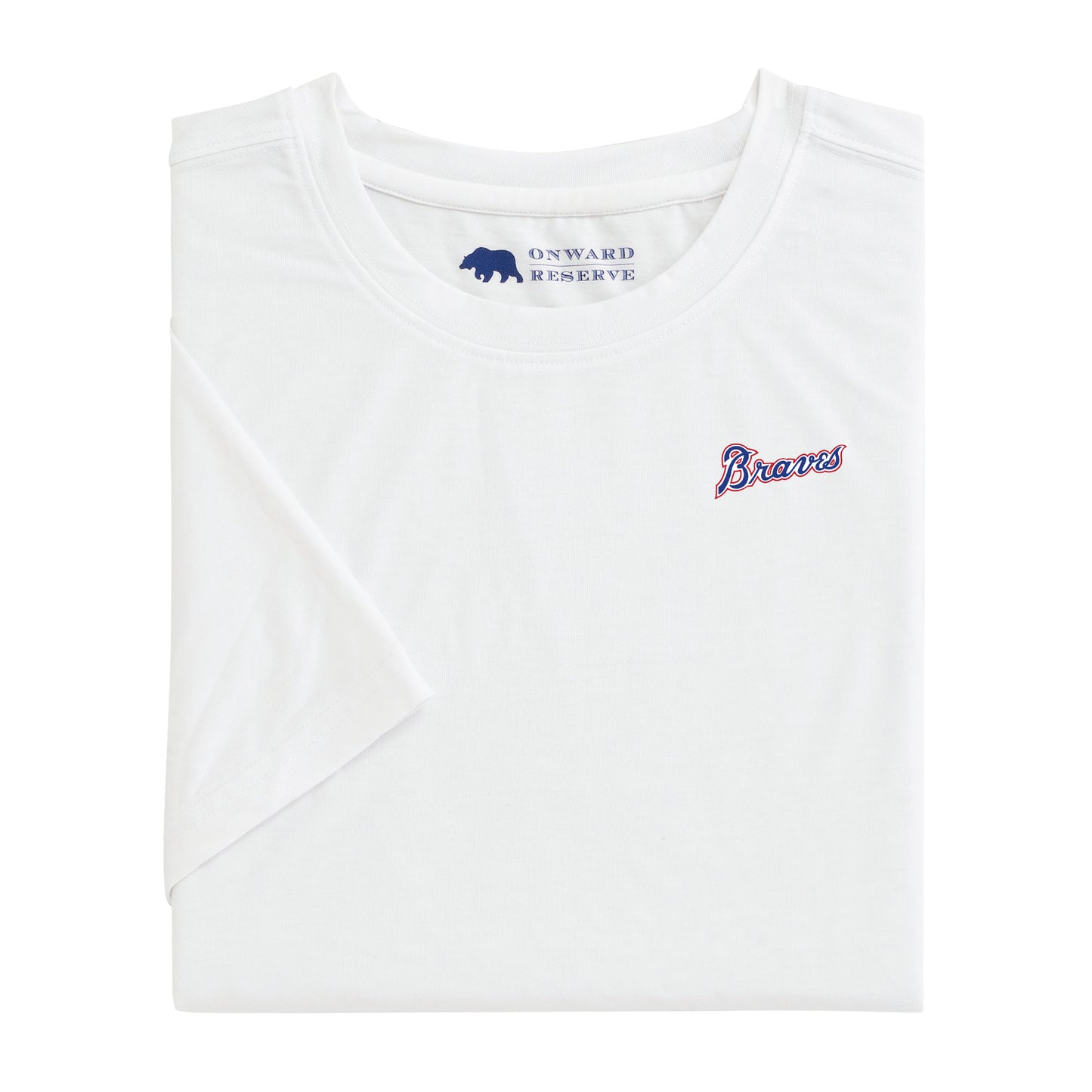 Cooperstown Braves Script Sport Tee - White