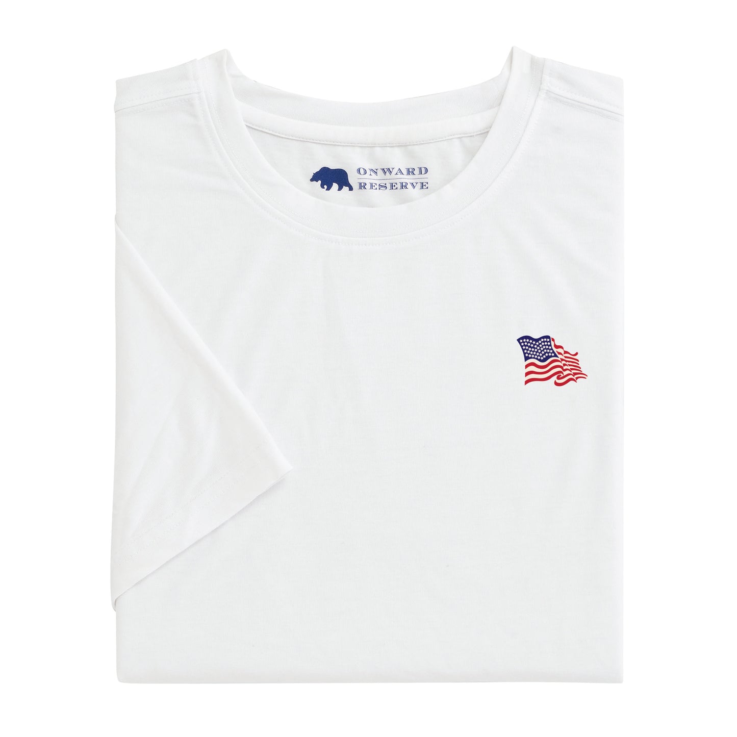 Vintage Flag Sport Tee - White
