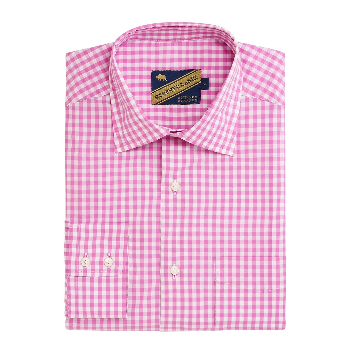 Magnolia Gingham Reserve Spread Collar - Magnolia