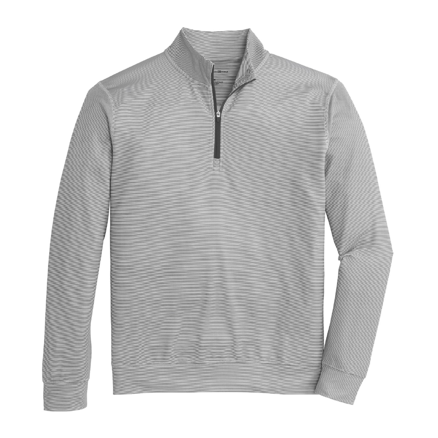 Hairline Stripe Printed Performance 1/4 Zip - Black