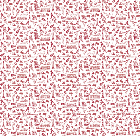 Alabama Icons Printed Performance Polo - White