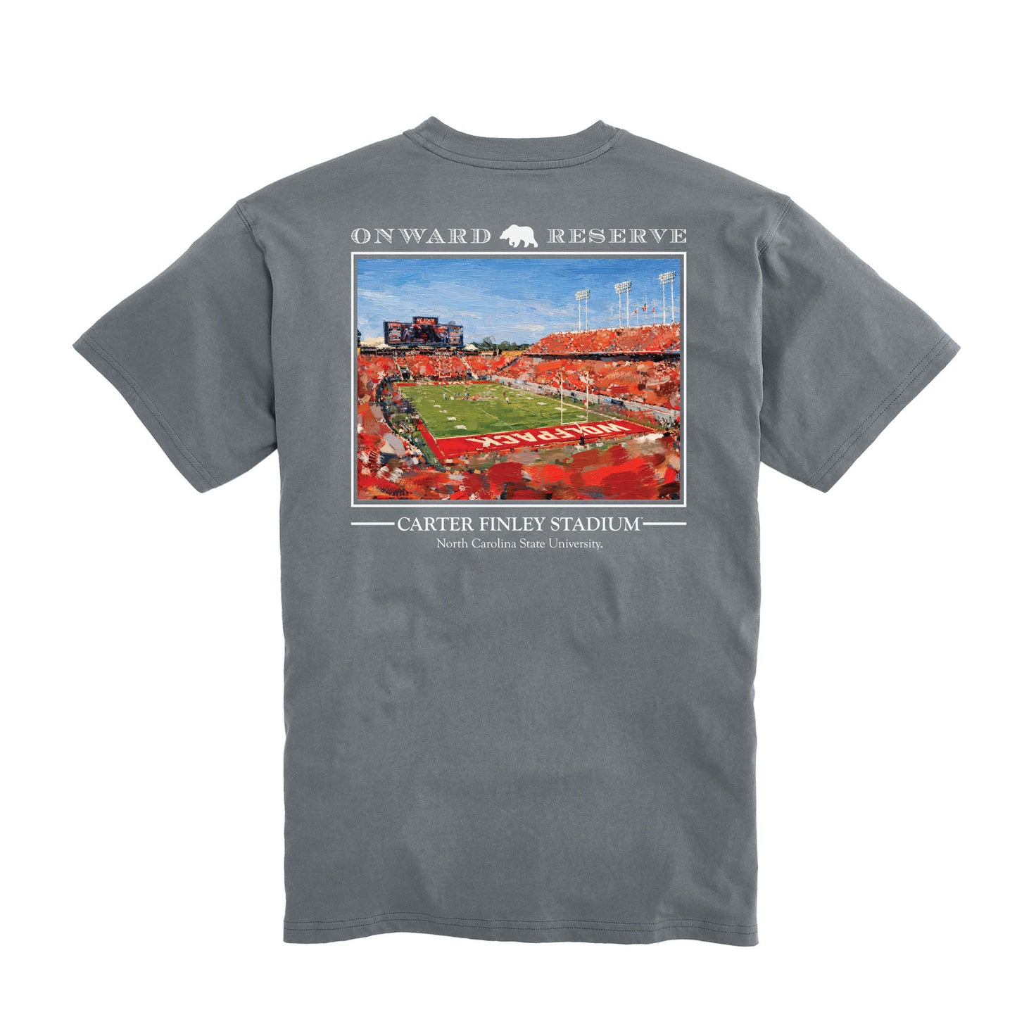 NC State Carter Finley Stadium Tee - Granite