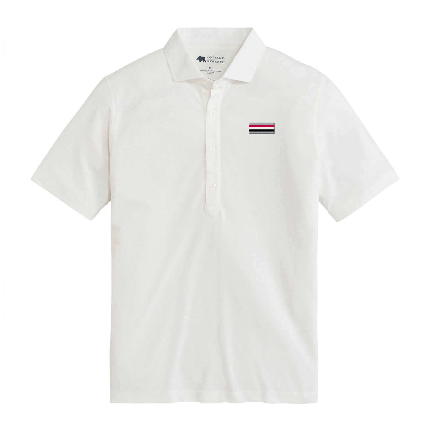 UGA Silver Britches Stripe Links Polo - White