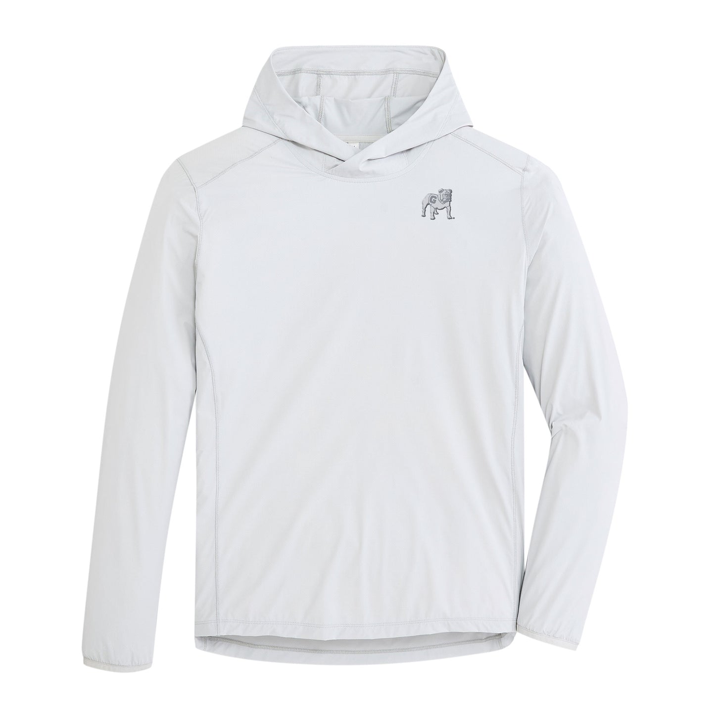 UGA Standing Bulldog Trail Performance Hoodie - Harbor Mist