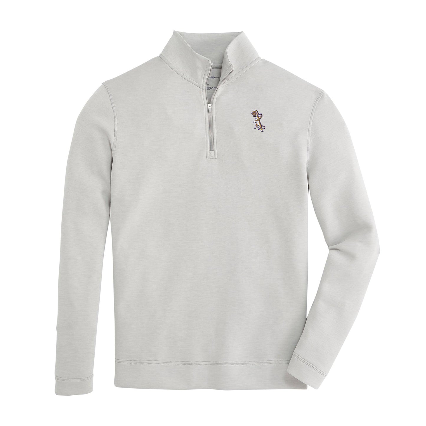 LSU Vintage Dunking Tiger Yeager Performance Pullover - Mirage Grey