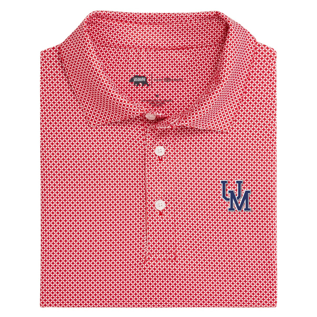 Ole Miss Vintage UM Scope Printed Performance Polo - Red