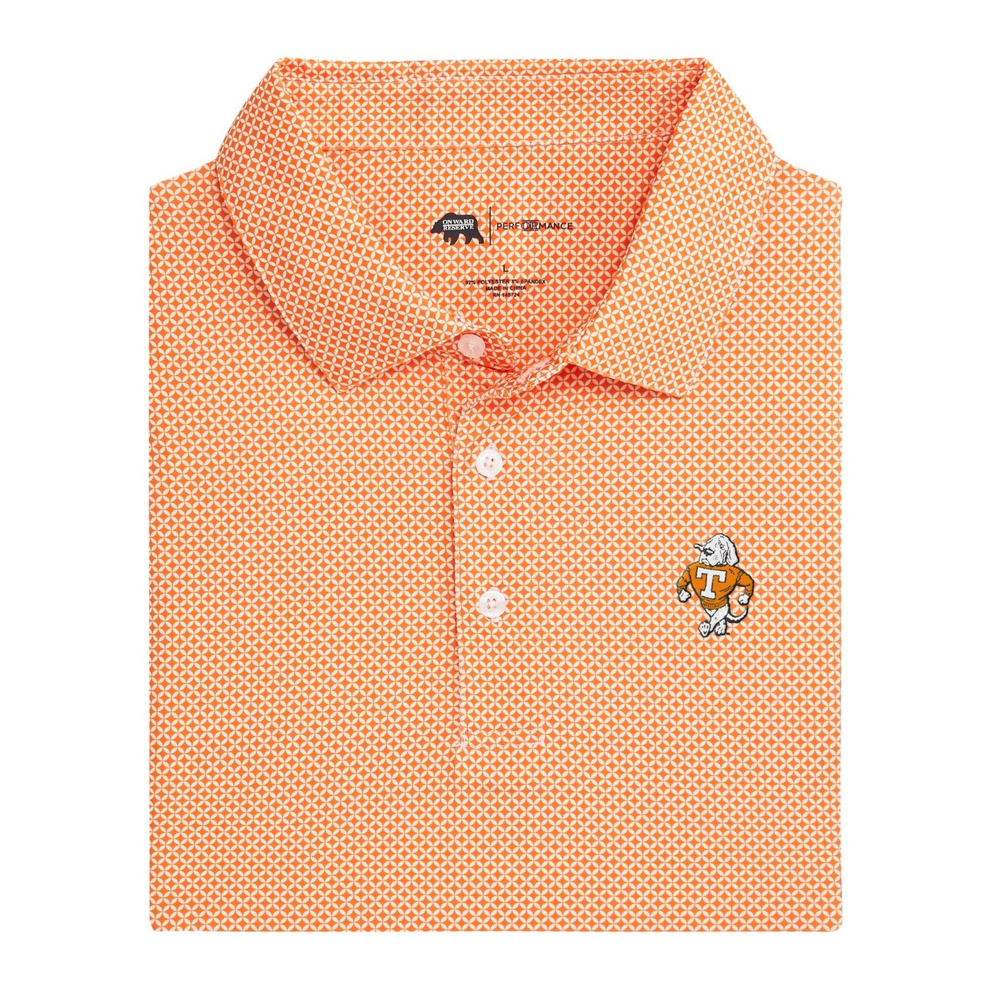 Tennessee Vintage Smokey Scope Printed Performance Polo - Volunteer Orange