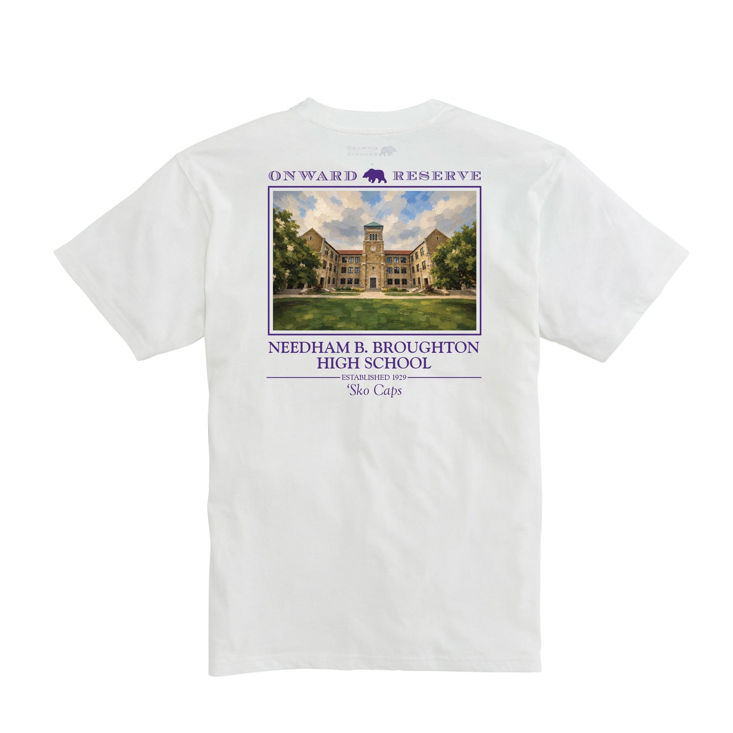 Broughton 'Sko Caps Tee - White