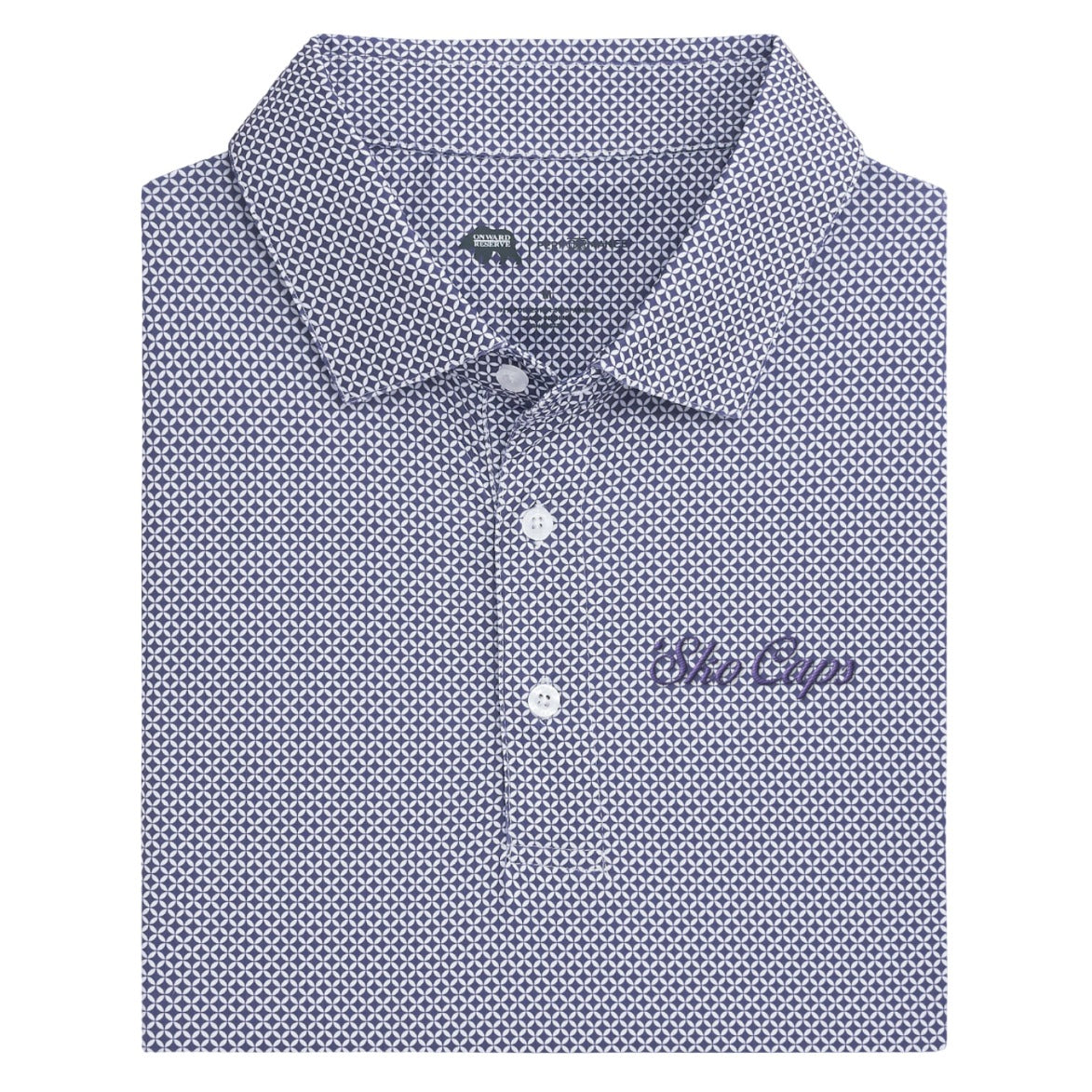 Broughton 'Sko Caps Scope Printed Performance Polo - Purple