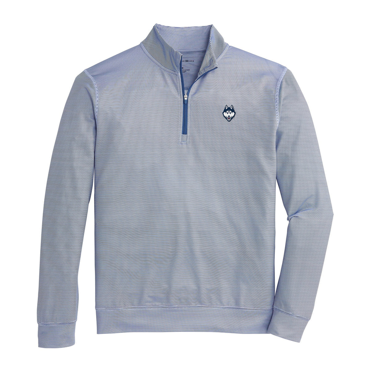 UConn Husky Hairline Stripe Printed Performance 1/4 Zip - Naval Academy