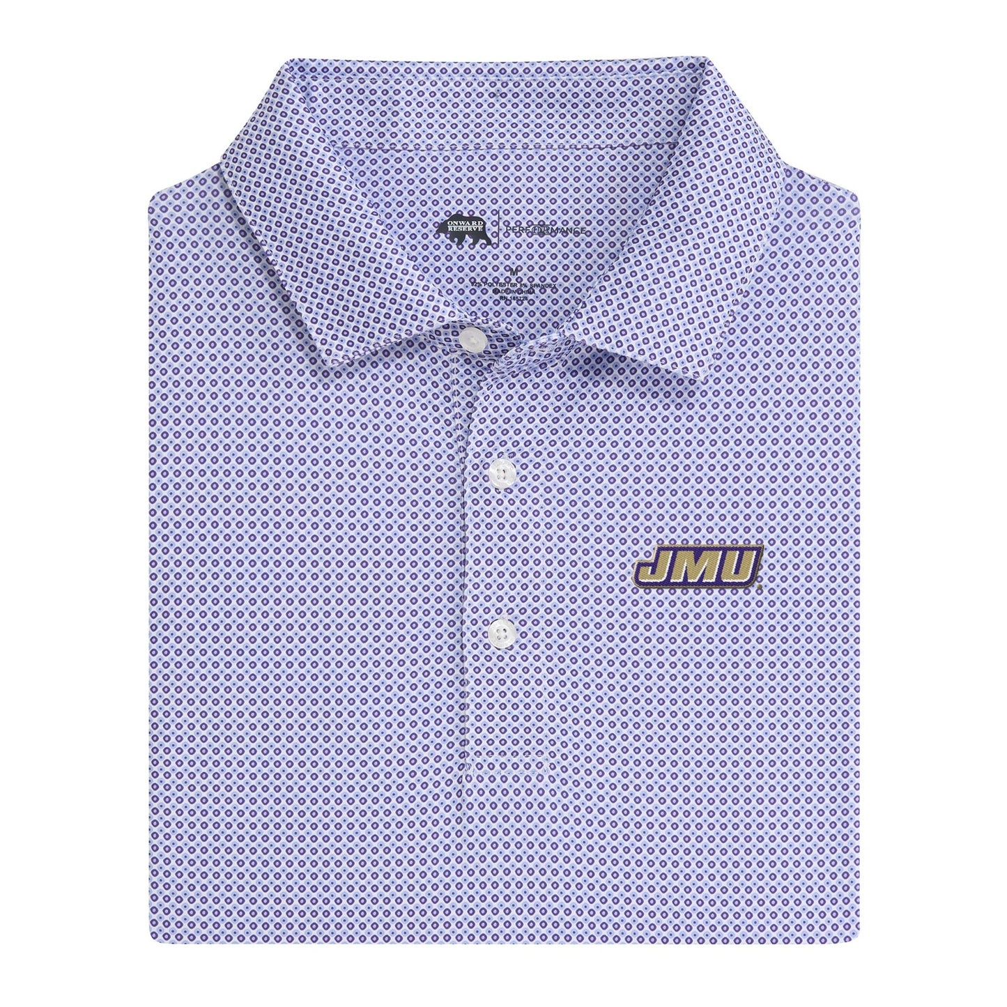 James Madison JMU League Printed Performance Polo - Daybreak